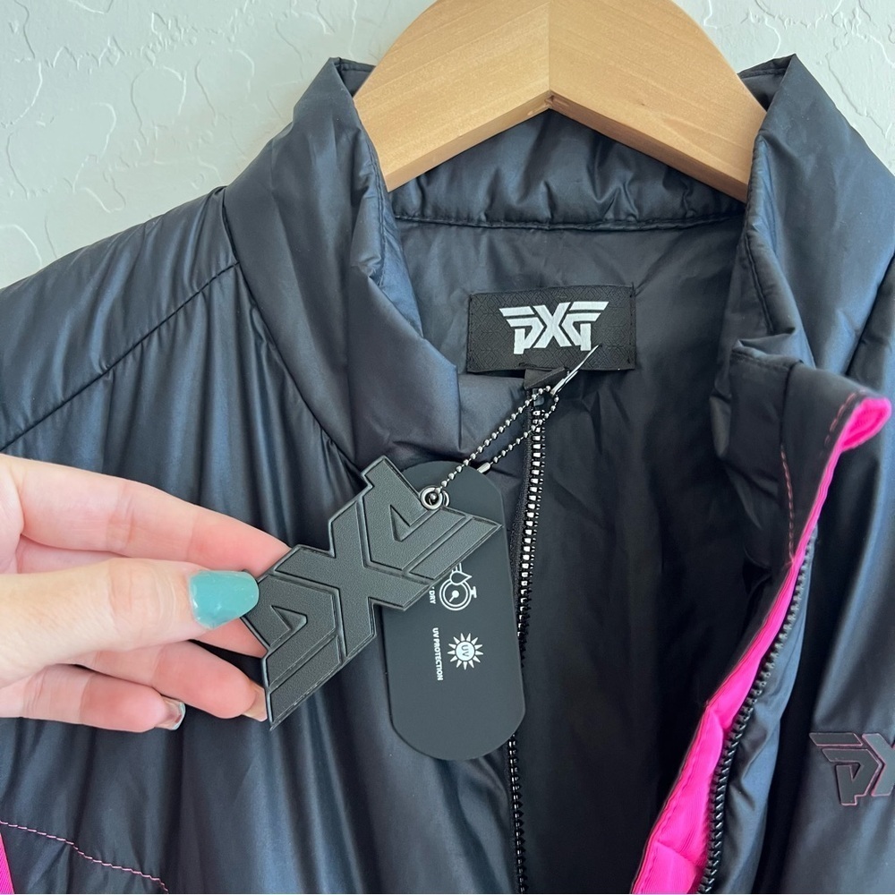 NWT PXG Womens Noble Zip Vest Black Pink Size L - Picture 6 of 10